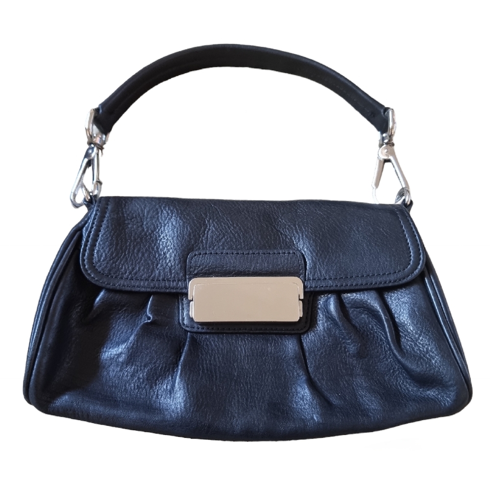 EXPRESS women 90's vintage black leather handbag / shoulder bag